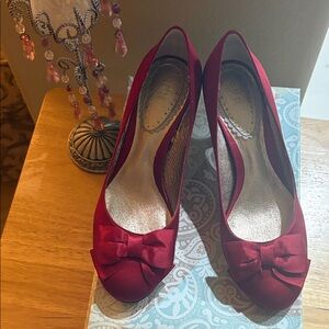 Nordstrom Elegant Red Bow Heels